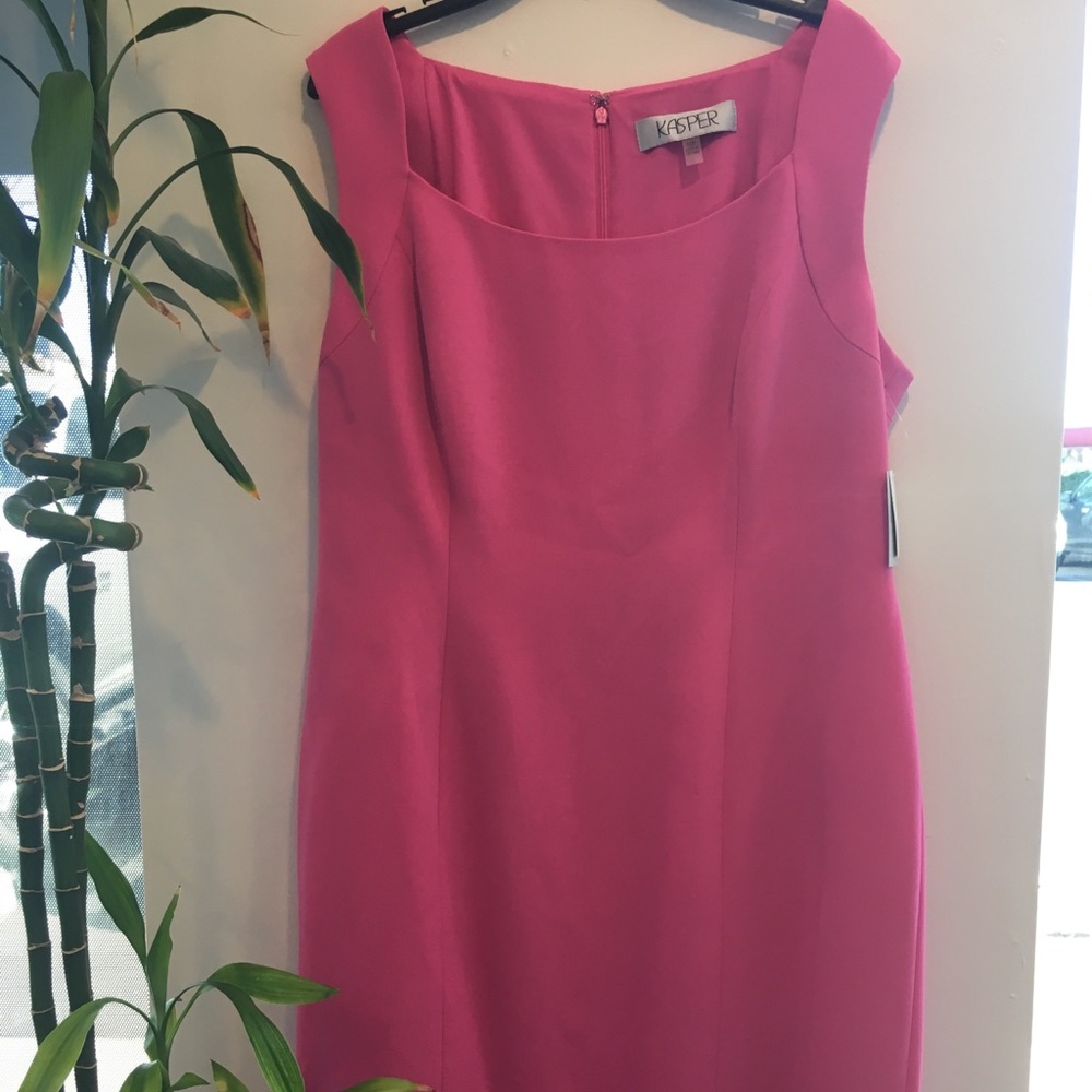 Kasper hot pink sheath dress